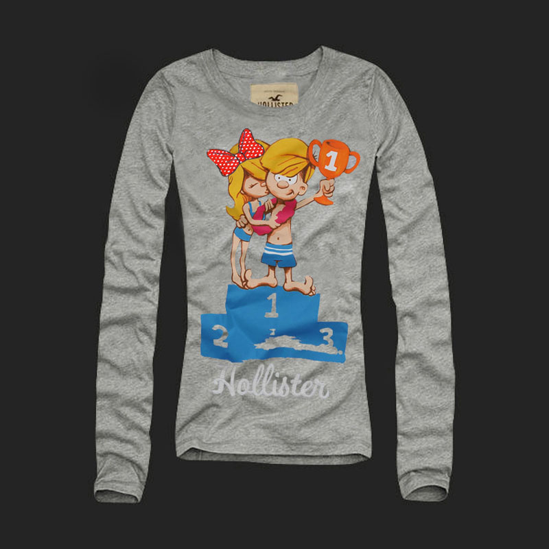 Hollister Mujeres De Cuello Redondo Largo Remera HCO4752